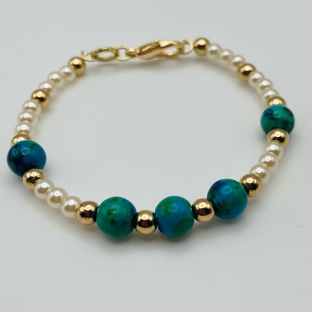 Child Aqua Stone Bracelet